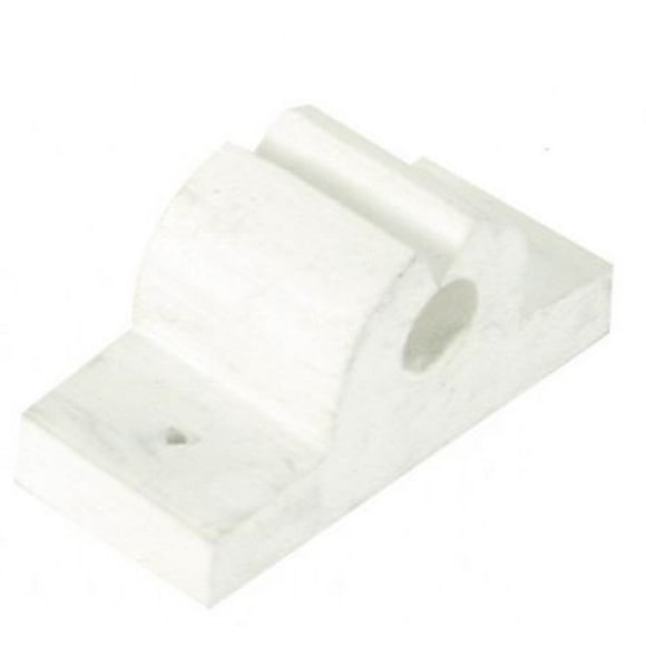 WhiteCap Industries Support de Canne à Pêche 3754WC Série Marine; Montage en Surface; Tient une Canne à Pêche Simple; Style Mâchoire de 1 Pouce; Blanc; Caoutchouc; avec Support de Canne à Pêche Seulement