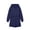 Dark Blue, variant on Womens Purple v neck Long Sleeve Hooded Romper Half Zip V Neck Elastic Waist Short Fall Winter
