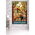 thumbnail image 3 of Sandpoint, Idaho, Forest Animals, Geometric (36x54 Giclee Gallery Art Print, Vivid Textured Wall Decor), 3 of 3