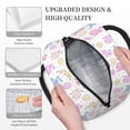 thumbnail image 3 of Fotbe Easter Colorful Rabbit Pattern Lunch Bag, Insulated Lunch Box, Small Leakproof Cooler Food Lunch Containers Reusable High Capacity Lunch Tote Bags for Work, Travel, Outdoor, 3 of 6