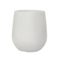 thumbnail image 2 of STONE LITE 16.9 Inch Round Tapered Off-White Plastic Plant Pot with Drainage Hole and Plug, 2 of 9