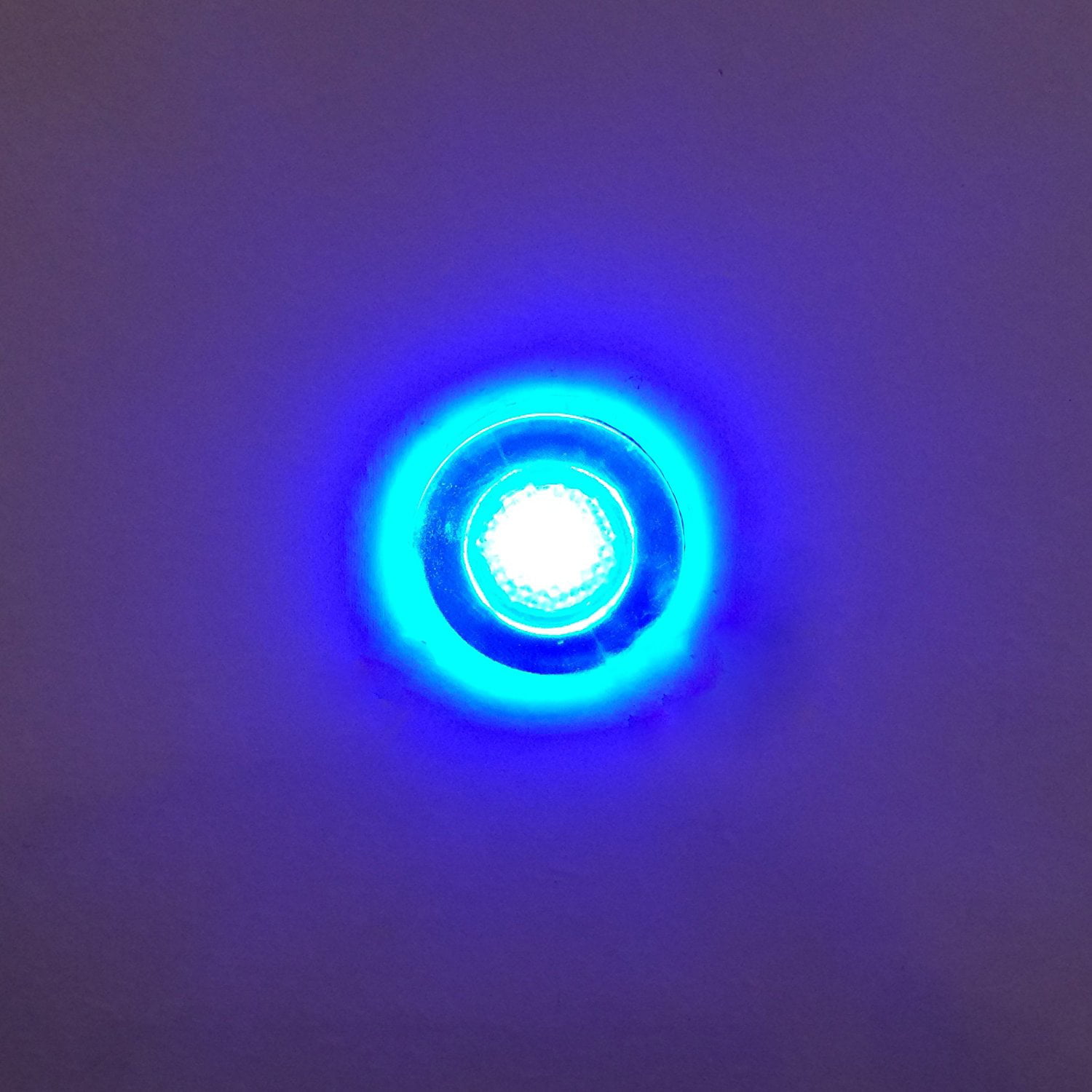 MARINE BOAT LED LIVEWELL ROUND BUTTON BLUE COURTESY LIGHT OEM WATERPROOF 