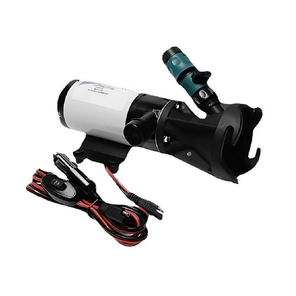 Pompe de Macération RV, Pompe à Eaux Usées Auto-Amorçante pour Macération RV, Entrée d'Eau 3 Pouces Double Lame à Quatre Feuilles 45L DC Pompe Électrique pour Déchets Kit de Pompe de Macération RV