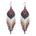 thumbnail image 2 of QIQUWOHUL Colorful Rice Pearl Ear Giving Gifts For Women's Earrings Handmade Jewelry Personalized Tassel Earrings, 2 of 4