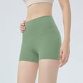 thumbnail image 2 of High Waisted Biker Leggings for Women Shorts Seamless Stretchy Quick Dry Gym Yoga Workout Athletic Shorts (S, Army Green), 2 of 6