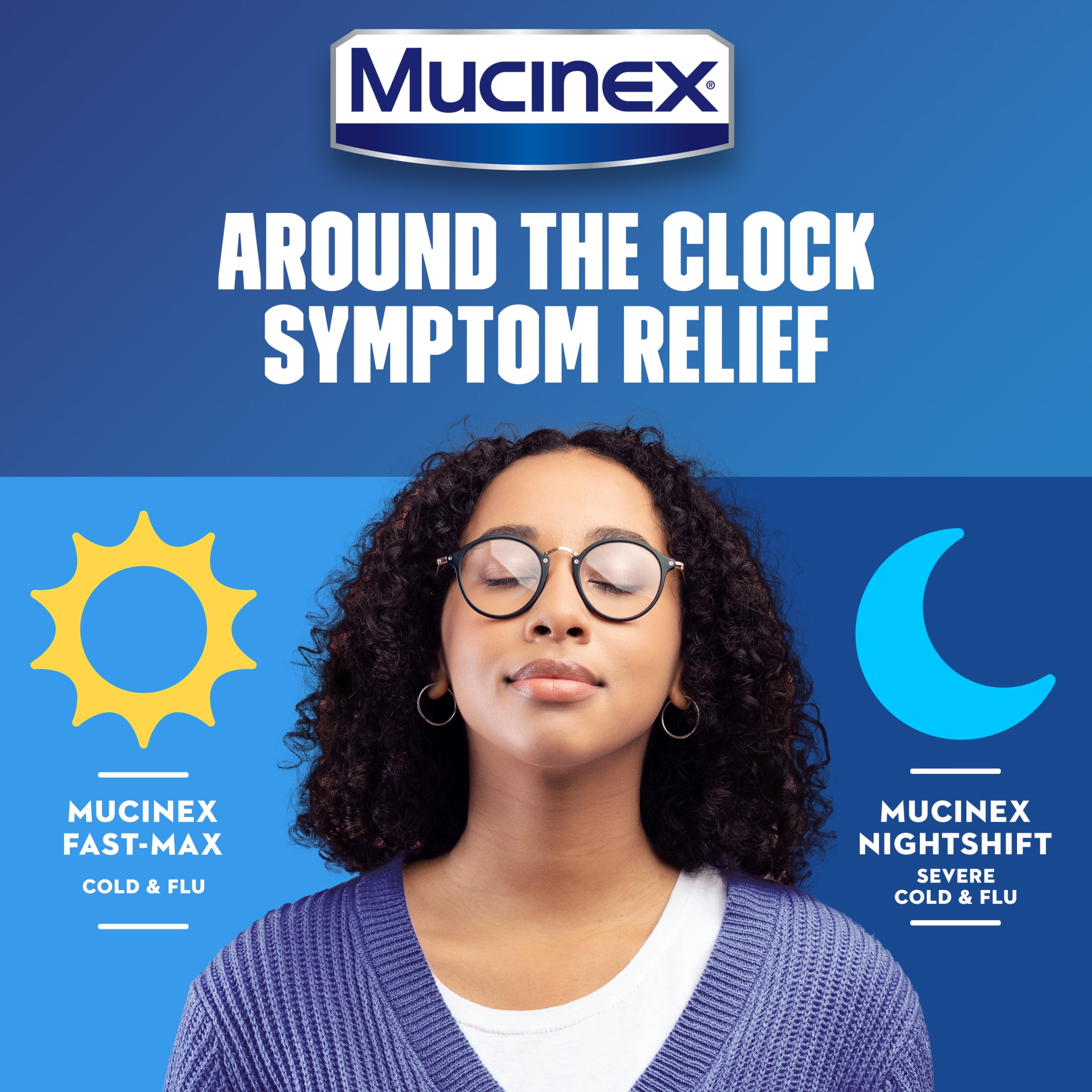 Mucinex Fast-Max Cold & Flu & Nightshift Severe Cold & Flu Medicine, OTC Cough Relief, 2x6 fl oz