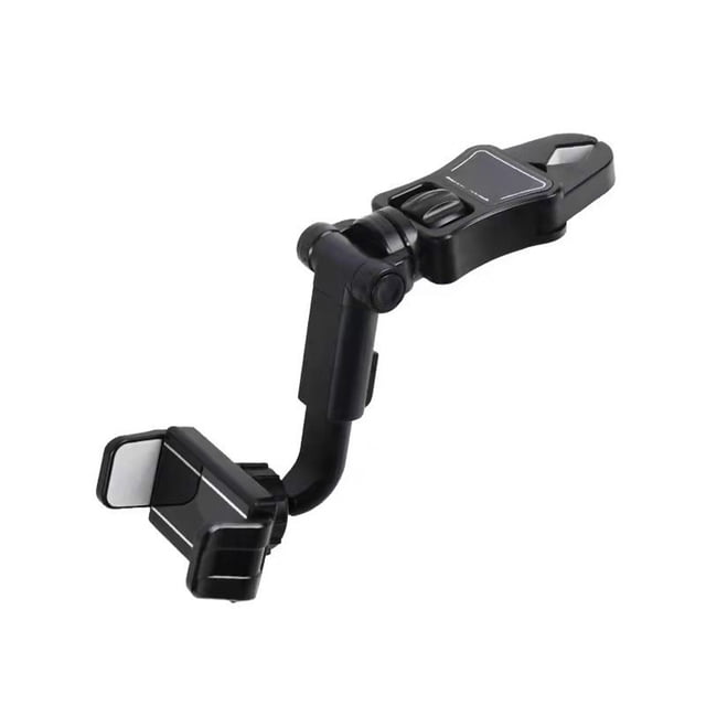 sweethay Soporte de teléfono para espejo retrovisor para coche, soporte ajustable Flexible a prueba de golpes, abrazadera colgante, accesorios interiores Teléfono y Comunicación negro gris