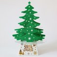 thumbnail image 5 of 3 piezas de decoración de Navidad Mini escritorio adorno de tarjeta de Navidad brillante árbol de Navidad con juego de luces JAMW Sencillez, 5 of 5