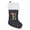E, variant on ZLBDYG Christmas Stocking with White Plush Trim, Grey Letter Design Christmas Ornament, Cute Hanging Decoration for Xmas Tree, Festive Gift Bag for Holiday Season, Family Name Stockings