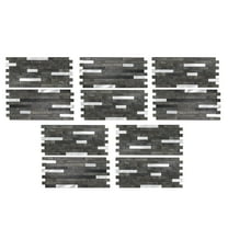 Aspect Collage 12in x 5.8in Peel and Stick Backsplash in Oyster (2pc per pack/5-Pack)