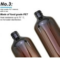 thumbnail image 4 of 4 botellas dispensadoras de color ámbar, 500 ml, botellas dispensadoras de color ámbar, botellas vacías con bomba de color ámbar, botella de plástico para loción, gel de ducha, jabón de manos, d, 4 of 5