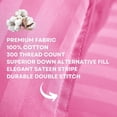 thumbnail image 2 of kinder Fluff Children Pillows (2X) - The Only Twin Pillows for Kids 300T Cotton Shell & Down Alternative Fill - Ideal Travel Pillows for Sleeping Kid, Bedding Set & Floor Cushions (16x24in - Pink), 2 of 9