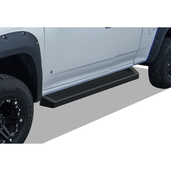 2004-2012 Chevy Colorado Extended Cab 2004-2012 GMC Canyon Extended Cab 2006-2008 Isuzu I-Series Extended Cab Black Finish 6 Inch iRunning Board Door to Door Side Bar Side Step Running Board