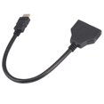 thumbnail image 3 of Adaptador y convertidor de Cable divisor 1080P Yashi 1 macho a 2 hembra color negro, 3 of 5