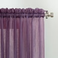thumbnail image 6 of No. 918 Jillian Crushed Voile Ascot Beaded Sheer Valance, 51"x24", Purple, 6 of 6