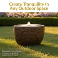 thumbnail image 2 of Sunnydaze Oval Bowl Brown Outdoor Bubble Fountain, LED Light, 2 of 13
