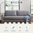 thumbnail image 2 of Mellow MAE Mid-Century Modern Curved Arm Sofa with Solid Wood Legs, Light Grey, 2 of 12