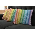 thumbnail image 5 of Ambesonne Colorful Throw Pillow Cover 4 Pack, Stripe Rainbow Pattern, 20", Multicolor, 5 of 5