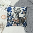 thumbnail image 2 of Nawypu Blue and White Porcelain Pillow Covers Set of Floral Chinoiserie Rabbit Pattern Farmhouse Decorative French Country Style Cushion Pillowcases for Bedroom Living Room Sofa,, 2 of 5