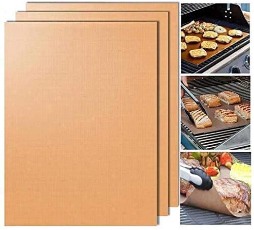 4 YOSHI BARBECUE GRILL BAKE MATS REUSABLE FOOD COOKS EVENLY ASOTV 