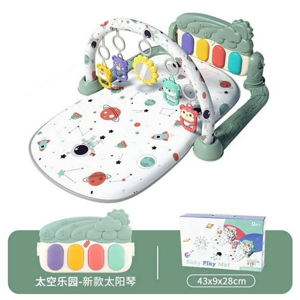 Alfombra de juego para bebé, estera de gimnasio de actividades con luz Musical, Centro de Actividades, Piano, juguetes para bebés recién nacidos, niños pequeños de 0 a 12 meses
