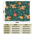 thumbnail image 4 of ZNDUO Lightweight Microfiber Bed Blanket, Vintage Christmas Deer Green Pattern Super Soft Flannel Cozy Throw Blankets, 40"x30", 4 of 8