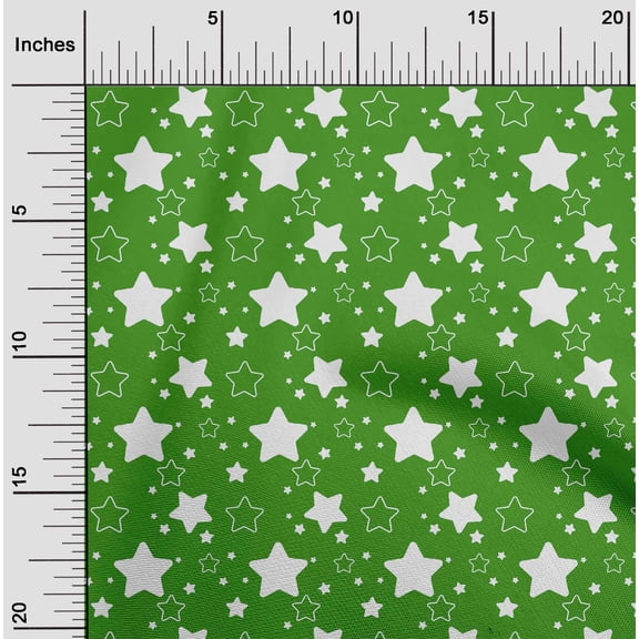 oneOone Cotton Poplin Green Fabric Merry Christmas Sewing Fabric By The Yard Printed Diy Clothing Sewing Supplies 42 Inch Wide - BM