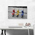 thumbnail image 2 of ARTCANVAS Red Yellow And Blue Vespa Scooters Canvas Art Print - Size: 26" x 18" (0.75" Deep), 2 of 9