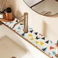 thumbnail image 2 of Yayeee Faucet Mat for Kitchen Sink 14.7" Diatomite Long Splash Guard Pad, Beige Triangles, 2 of 7