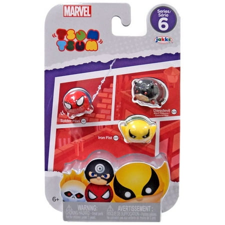Marvel Tsum Tsum Series 6 Spider-Man, Iron Fist & Daredevil Minifigure 3-Pack