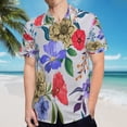 thumbnail image 5 of High Quality Hawaiian Shirts for Men Short Sleeve Aloha Beach Shirt Floral Summer Casual Button Down Shirts Blouses GUTWT9, 5 of 7