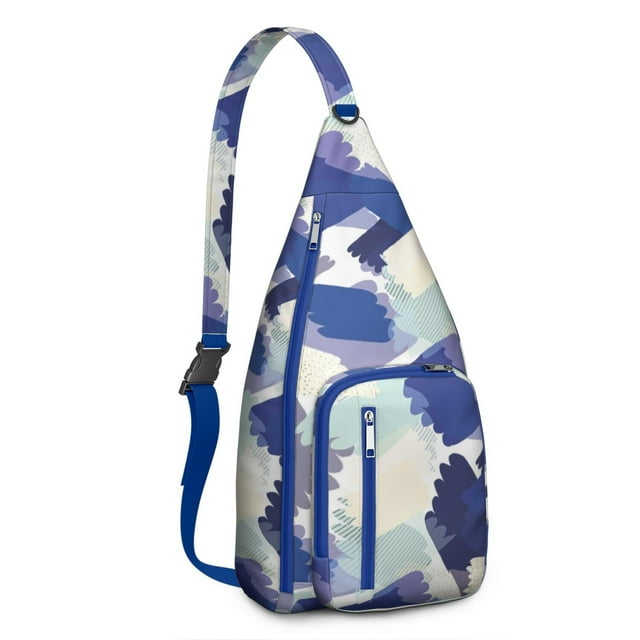 Fashion Colorful Abstract Sling Backpack - Artistic Brushstroke Print Crossbody Bag (Gallery-Worthy Design, Breathable & Tear-Resistant)