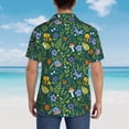 thumbnail image 4 of Yiaed Forest Flora And Fauna Print Hawaiian Shirt for Men Short Sleeve Button Down Shirts Beach Shirts for Men,Medium, 4 of 7