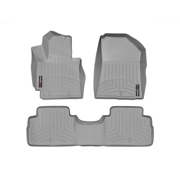 WeatherTech Custom Fit FloorLiners compatible with 2014-2019 Kia Soul - 1st & 2nd Row, Grey
