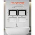 thumbnail image 6 of 16 x 24 inch Shower Niche Recessed Wall Organizer with Movable Shelf 4 inch Thick Modern Soap Shampoo Storage Square Corners Sealed Waterproof Black Bathroom, 6 of 6