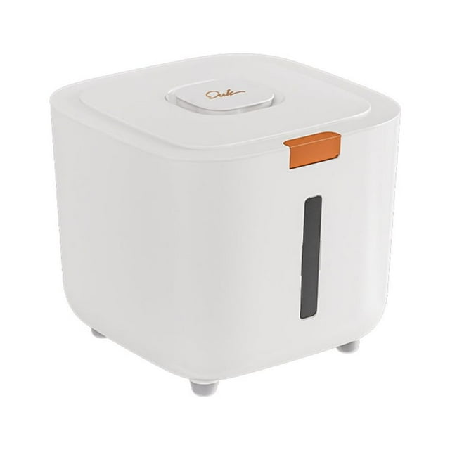 kurtrusly Plastic Large Capacity Rice Storage Container Cereal Grain Fresh Easy To Install And Maintain White 10kg