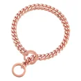 thumbnail image 2 of Gzmzc Collar De Cadena Para Perro, Oro Rosa Pulido, 12 Mm, A, 2 of 6