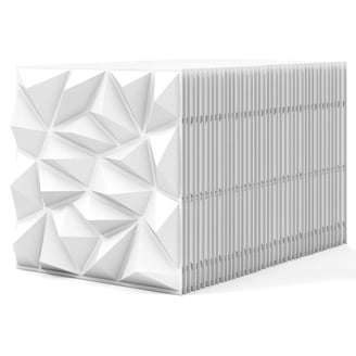Wall Panelling Kits Art3d 19.7"x19.7"-12 Pack PVC 3D Diamond Wall Panel ...