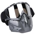 thumbnail image 2 of Gafas de moto unisex con estilo de piel de serpiente, protección para exteriores y todo tipo de clima, con máscara y lente desmontables, 2 of 8