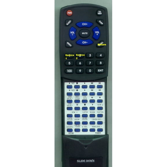 Replacement Remote for PIONEER AXD1263, RTAXD1263, CUVSX046, , VSX501, VSX502