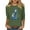 Green-Shirts, variant on Women's 3/4 Sleeve Tops Summer Crew Neck Shirts Cute Graphic Petite Blouses Going Out Loose Fit Tunic Top S-2XL