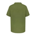 thumbnail image 6 of Stylish Olyvenn Linen Tops for Women Trendy Short Sleeve V Neck Shirts Basic Casual V Neck Tunic Blouse Oversized Summer Tshirts Army Green L, 6 of 6