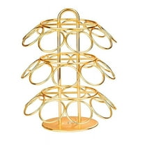27 Pods Capacity Gold Metal Coffee Pod Holder