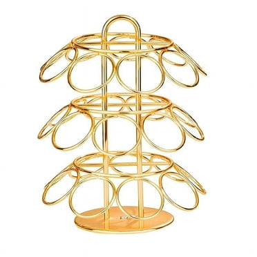 27 Pods Capacity Gold Metal Coffee Pod Holder