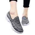 thumbnail image 3 of Womens under $10 2026 ! asdoklhq Sneakers for Women Women Ladies Casual Loafers Sneakers Flats Breathable Stretch Cloth Shoes Gray 37, 3 of 8