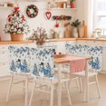 thumbnail image 2 of Christmas Snowman Chair Covers Set of 8 Xmas Tree Branches Balls Deer Rustic Chair Back Covers Stretch Removable Washable Slipcovers Protector for Dining Room Kitchen Party Decor, 2 of 5