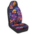 thumbnail image 2 of Uourmeti Tropical Floral Front Seat Covers for Automobile, Easy to Install Waterproof Stretch Polyester Fabric Automotive Seat Protectors, Set of 2 for Truck and Car Interior, 2 of 11