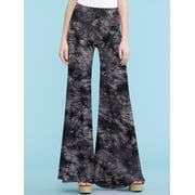 Made by Johnny Womens Chic Tie Dye Palazzo Pants XL BLACK