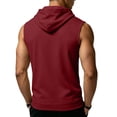 thumbnail image 5 of LWavelet Hooded Tank Tops for Men Loose Fit Breathable Sleeveless Shirts Casual Athletic Running Tops with Hat, 5 of 7