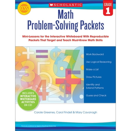 Math Problem-Solving Packets: Grade 1: Mini-Lessons For The Interactive Whiteboard With Reproducible Packets That Target And Teach Must-Know Math